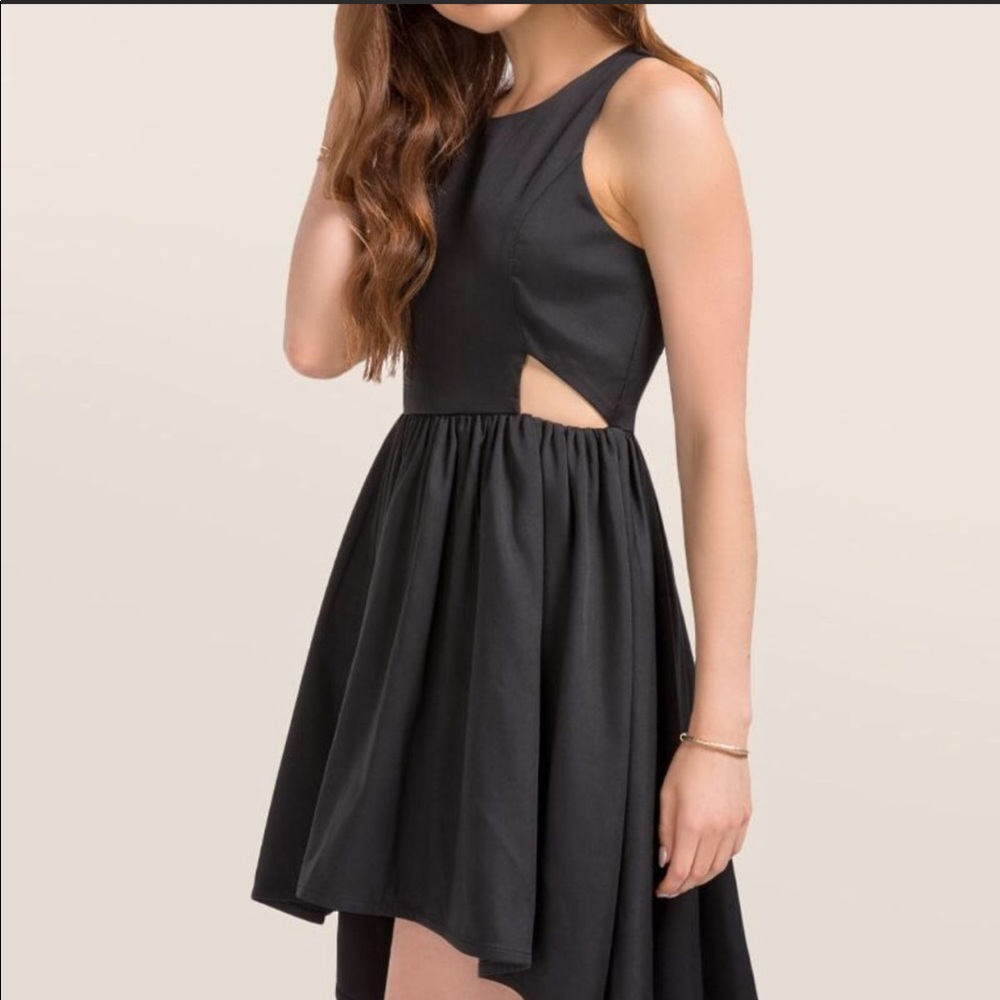 Francesca’s high low black dress